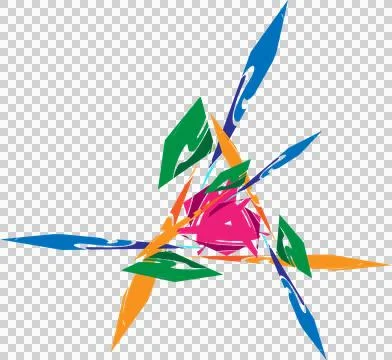 Illustration with a brightly colored arrow background Stock Illustration