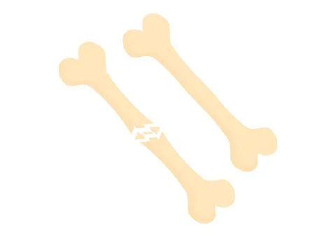 Illustration of broken bones and normal bones Illustrazione stock