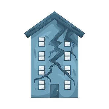 Illustration of broken building Ilustración de archivo