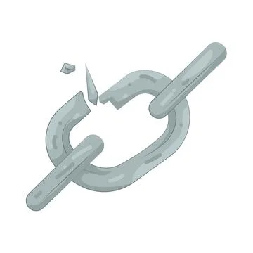 Illustration of Broken Chain 库存插图