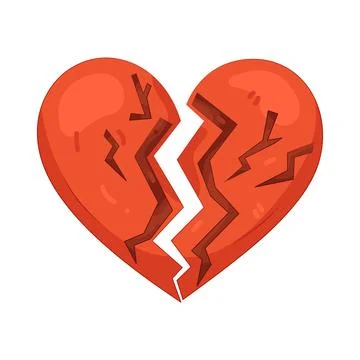 Illustration of Broken Heart Illustrazione stock