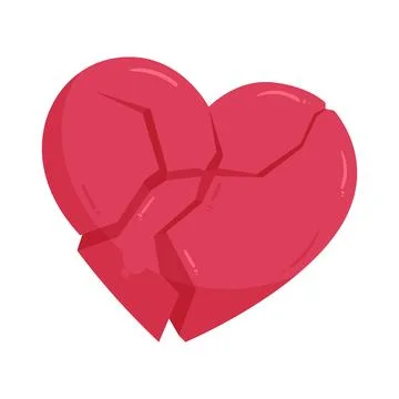 Illustration of broken heart Stock Illustration