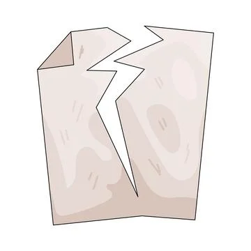 Illustration of Broken paper 库存插图