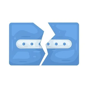Illustration of Broken password Stock Illustration
