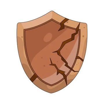 Illustration of Broken shield イラスト素材