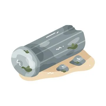 Illustration of broken stone column 스톡 일러스트