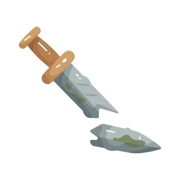 Illustration of broken sword Stock-Illustration