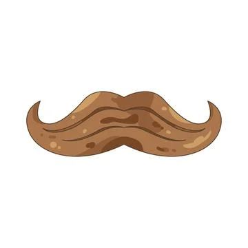 Illustration of brown moustache Stock Illustration
