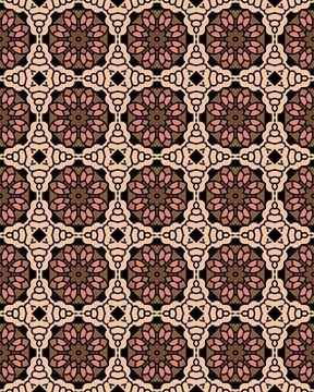 Illustration of a brown seamless tile pattern for wallpapers and backgrounds Stock Illustration