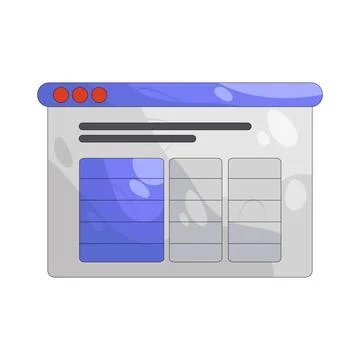 Illustration of browser window Stock Illustration