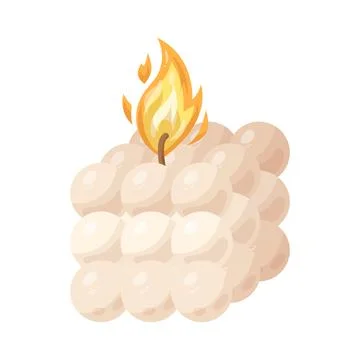 Illustration of bubble cube candle Stock Illustration