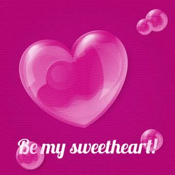 Illustration of bubble heart Stock Illustration