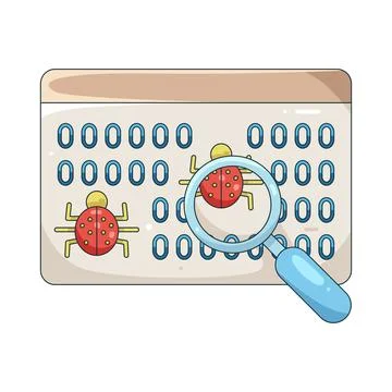Illustration of Bug detection Stock Illustration