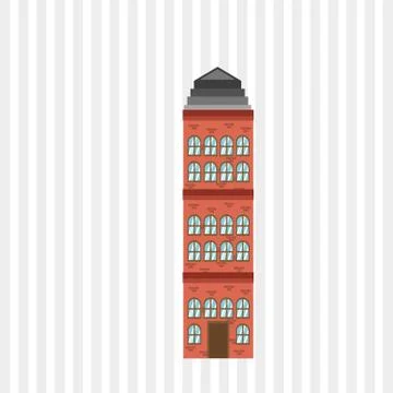 Illustration of building , vector design, building and real estate related Ilustración de archivo