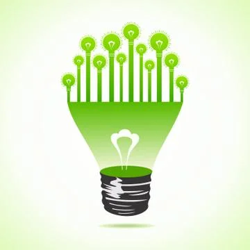 Illustration of Bulbs on half bulb Stock Illustration