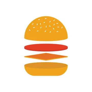 Illustration burger fly isolated unique design with white background イラスト素材