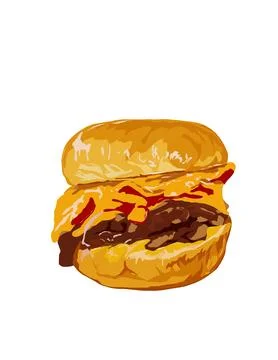 Illustration of burger. Stock Illustration