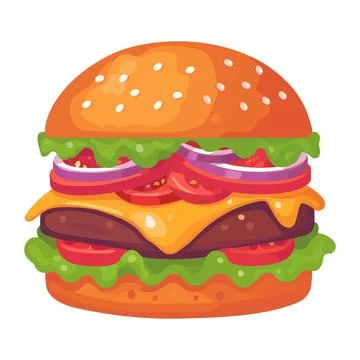 Illustration of a burger Stock Illustration