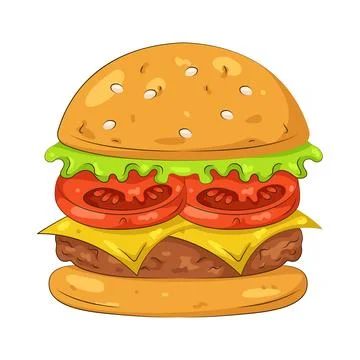Illustration of burger Stock Illustration