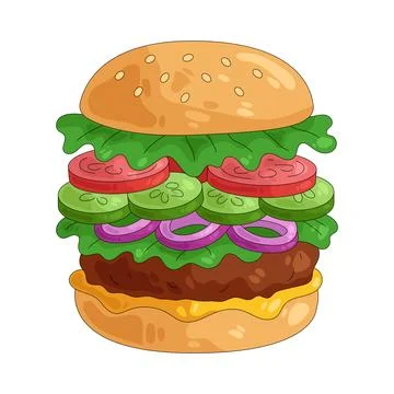 Illustration of burger Stock-Illustration