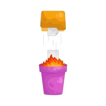 Illustration of burn folder Illustrazione stock