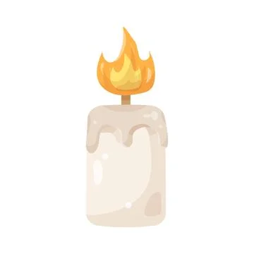 Illustration of burning candle Stock Illustration