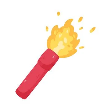 Illustration of burning emergency flare Stock Illustration
