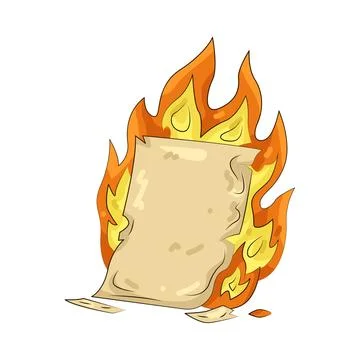 Illustration of Burning paper Illustrazione stock