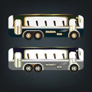 Illustration bus modern Illustrazione stock