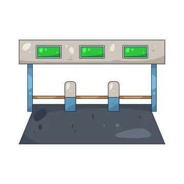 Illustration of Bus stop Illustrazione stock