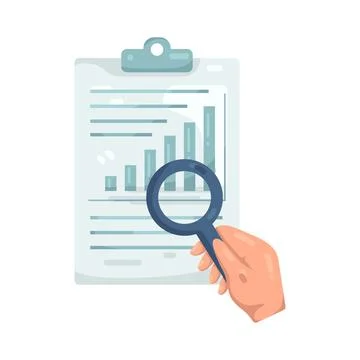 Illustration of Business data analysis Stock Illustration