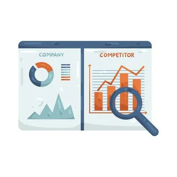 Illustration of Business data analysis Illustrazione stock