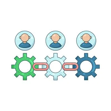 Illustration of business partner Stock Illustration