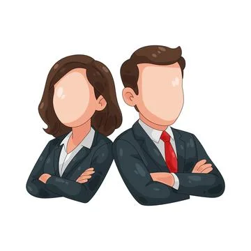 Illustration of business partner Stock Illustration