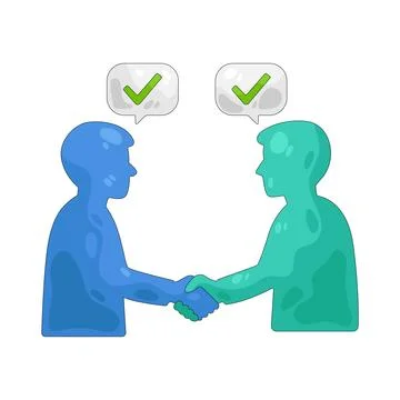 Illustration of business partner Stock Illustration