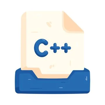 Illustration of c++ programming file 스톡 일러스트