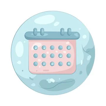 Illustration of calendar in the bubble Stock Illustration