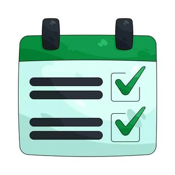 Illustration of calendar checklist Stock Illustration