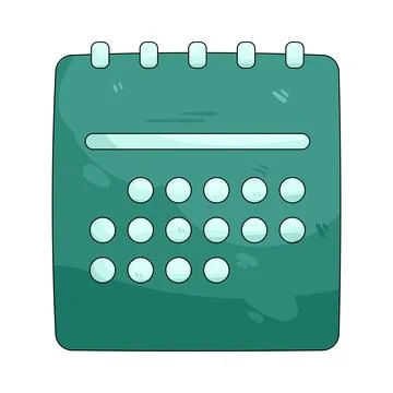 Illustration of calendar Illustrazione stock