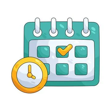 Illustration of calendar with a marked date Stock Illustration