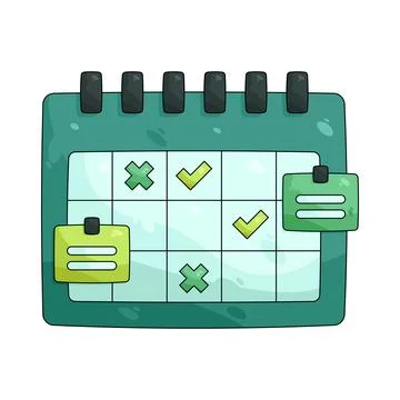 Illustration of calendar note Stock Illustration