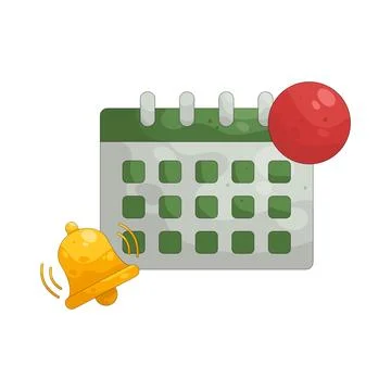 Illustration of calendar reminder Stock Illustration
