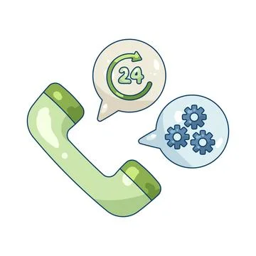 Illustration of call center Stock Illustration