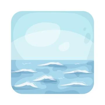 Illustration of calm sea Stock Illustration
