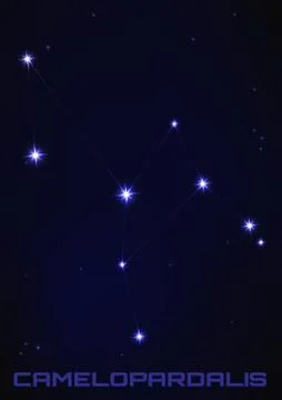 Illustration of camelopardalis constellation Stock Illustration