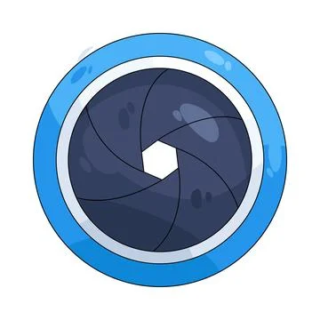 Illustration of camera aperture Stock Illustration