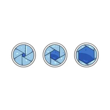 Illustration of camera aperture Stock Illustration