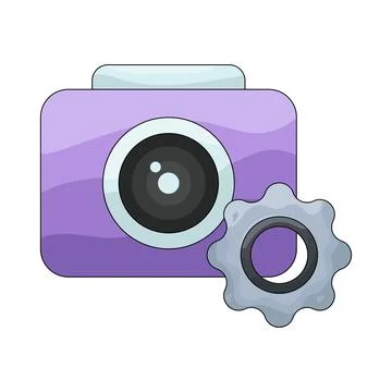 Illustration of Camera setting Stock Illustration