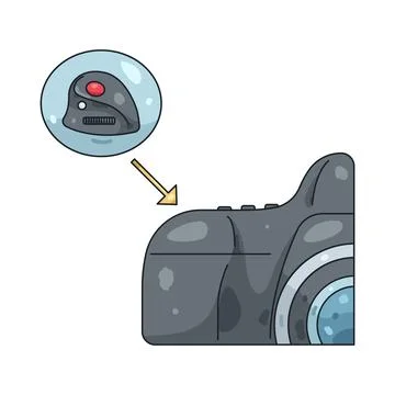 Illustration of camera shutter button Stock Illustration