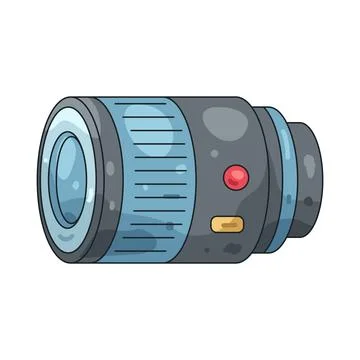 Illustration of camera zoom lens Stock Illustration